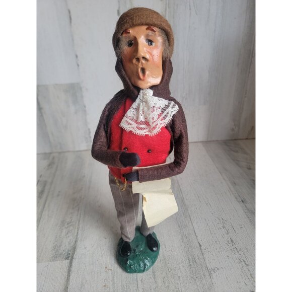 Byer's Choice vintage old man caroler sheet music xmas figure - Picture 1 of 9